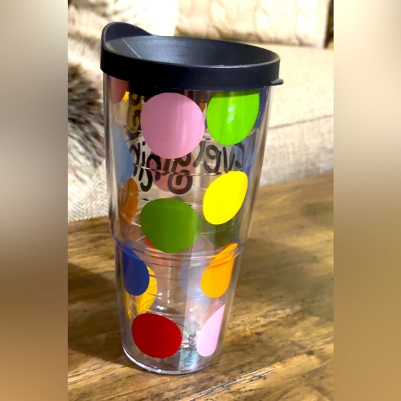 TERVIS Happy Everything Colorful Bright Dot Plastic 24oz. Tumbler Cup w/Lid - Picture 3 of 6